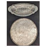 2 Vintage Wendell August & Federal Aluminum Trays