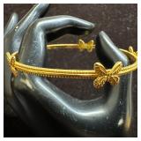 Julie Vos 24K Gold Plated Butterfly Motif Bangle B