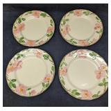 4 Retired Franciscan Desert Rose Dinner Plates B