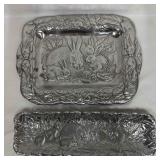 Arthur Court Cast Aluminum Rabbit Bunny Serving Pl