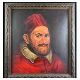 Vintage Painting of Mustachioed Man