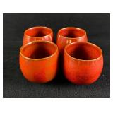 Set of Four Japanese Style Porcelain Teacups