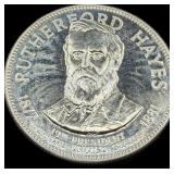 Rutherford Hayes Sterling Silver Presidential Coin