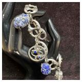 Vintage Sterling 925 Lapis Lazuli Theatrical Mask