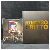 Romero Britto Signature Autograph Signed Coffee Ta