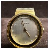 Bering Gold Tone Stainless Steel Wristwatch with M
