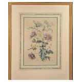 Vintage Framed Botanical Pavots Varies Poppies Pri