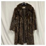 Thorpe Patchwork Sable Fur Coat Brown Tones Full L