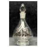 Vintage Clear Glass Perfume Vanity Bottle With Etc