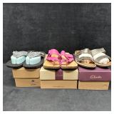 Clarks Womenï¿½s Sandals Lot of Three Pairs