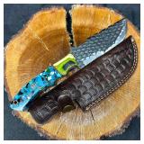 Large MHS Cutlery Hunting Style Textured Blade Kni
