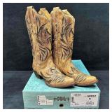 Corral Antique Saddle Honey Grove Glitter Accent W