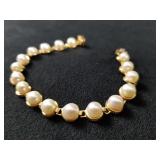 10K Gold Pearl Bracelet