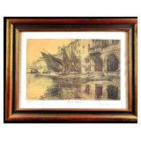 Venice Lithograph by Bella Sziklay