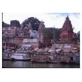 Varanasi Ghats Boats and Temples India Kodachrome