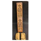 Vintage Wooden Cookie And Biscuit Molds