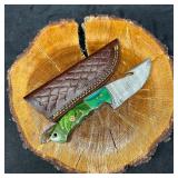 MHS Cutlery Steel Fixed Blade Curved Knife with Le