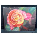 Michelle Moore Original Acrylic On Canvas Rose