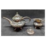Vintage WM A Rogers Silverplated Tea Pot & Creamer