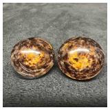 Murano Venetian Art Glass Lamp Work Clear Black Co