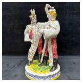 European Men Aristocratic Standing Porcelain Ceram