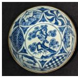 Vintage Chinese Batavia Ware Blue & White Bowl