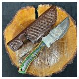 Large MHS Cutlery Hunting Style Blade Knife Green