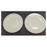 2 Wedgwood China Silver Ermine Dinner Plates E