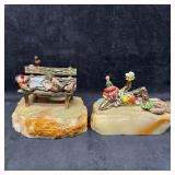Pair of Ron Lee Clown Sculptures