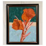 Framed Original Oil On Canvas Signed Christina