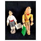 Set of (2) Disney Plush Bean Bag Dolls Clayton and