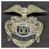 1980s Disney World Security Hat Metal Badge 1188