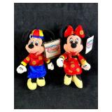 Set of (2) Disney Bean Bag Doll Chinese New Year