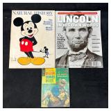 Magazine and Comic Digest Lot Mickey Mouse Lincoln