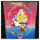 Disney Beauty and The Beast Framed Colorful Poster