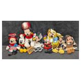 Disney Mickey Mouse Bean Bag Dolls Lot Of 8