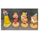 Disney Snow White Grumpy Sneezy Bashful Garden Sta