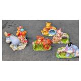 Disney Winnie The Pooh Napkin Ring Set And Figurin