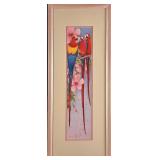 Framed LE Hua-Yao Tung Three Colorful Parrots