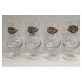 4 Orlando Rainforest Cafe 8" Hurricane Drinking Gl