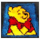 Latch Hook Winnie The Poo Completed Mat