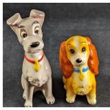 Vintage Japanese Lady & The Tramp Ceramic Figu