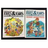 Lot of 2 Vintage Eyes and Ears Newspaper Signed by