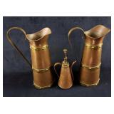 Lot of 3 Southwest Style Copper Kitchenware Items