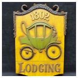 Sexton Metalcraft 1967 Metal Sign 1802 Lodging USA