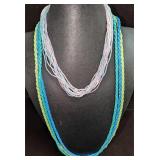 3 Long Nolan Miller Colorful Bead &  Multi-Strand
