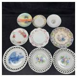 Assorted Decorative Plate Set Nine Plates Collecti