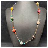 Murano Venetian Art Glass Lamp Work Bead Multi Col