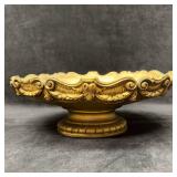 Terracotta Decorative Gold Brushed Footed Bowl Urn