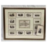 Framed Collection Engravings & A Map From The Excu